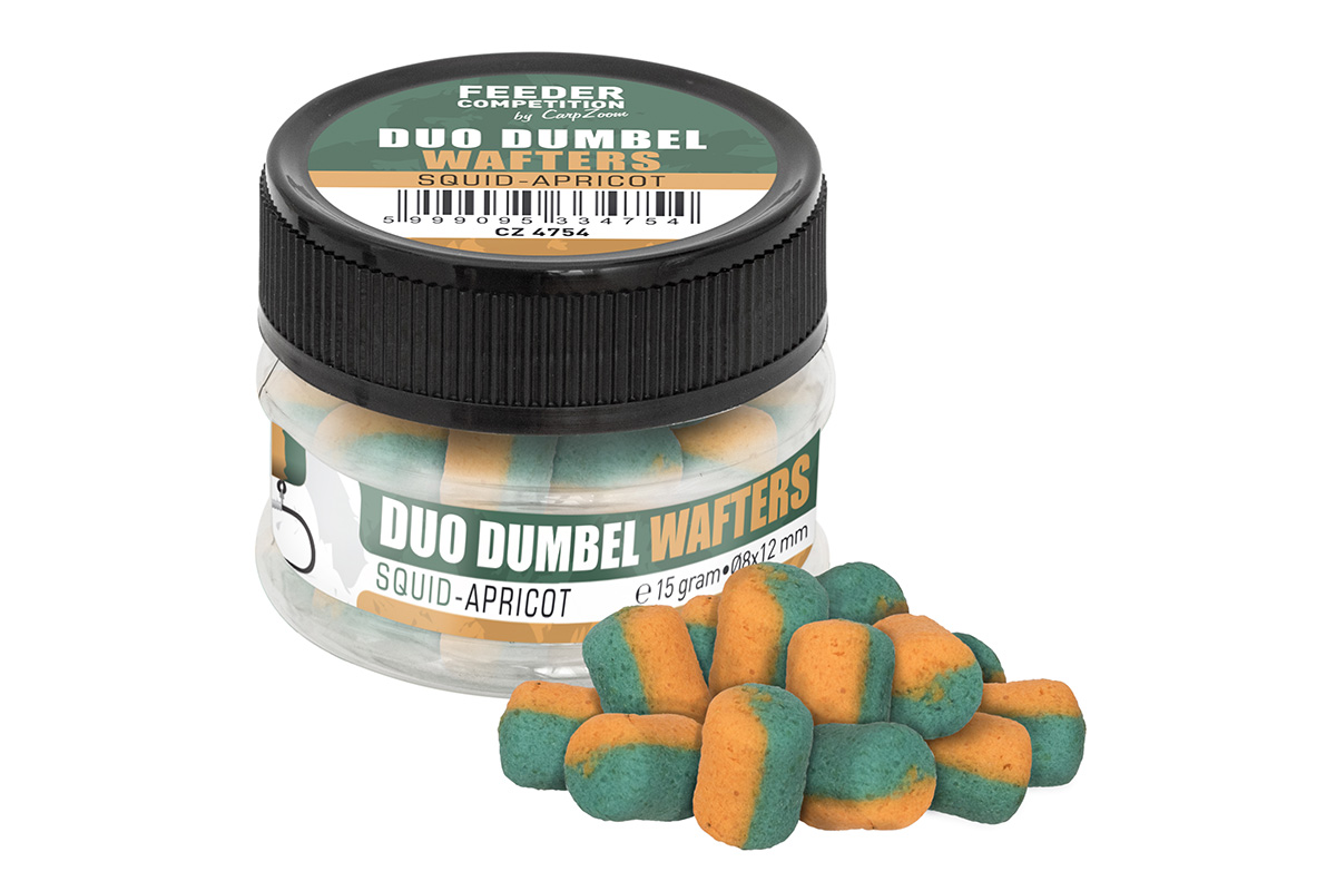 FC DUO DUMBEL WAFTERS HOROGCSALI, O8X12 MM, SQUID(TINTAHAL), SÁRGABARACK, 15 G