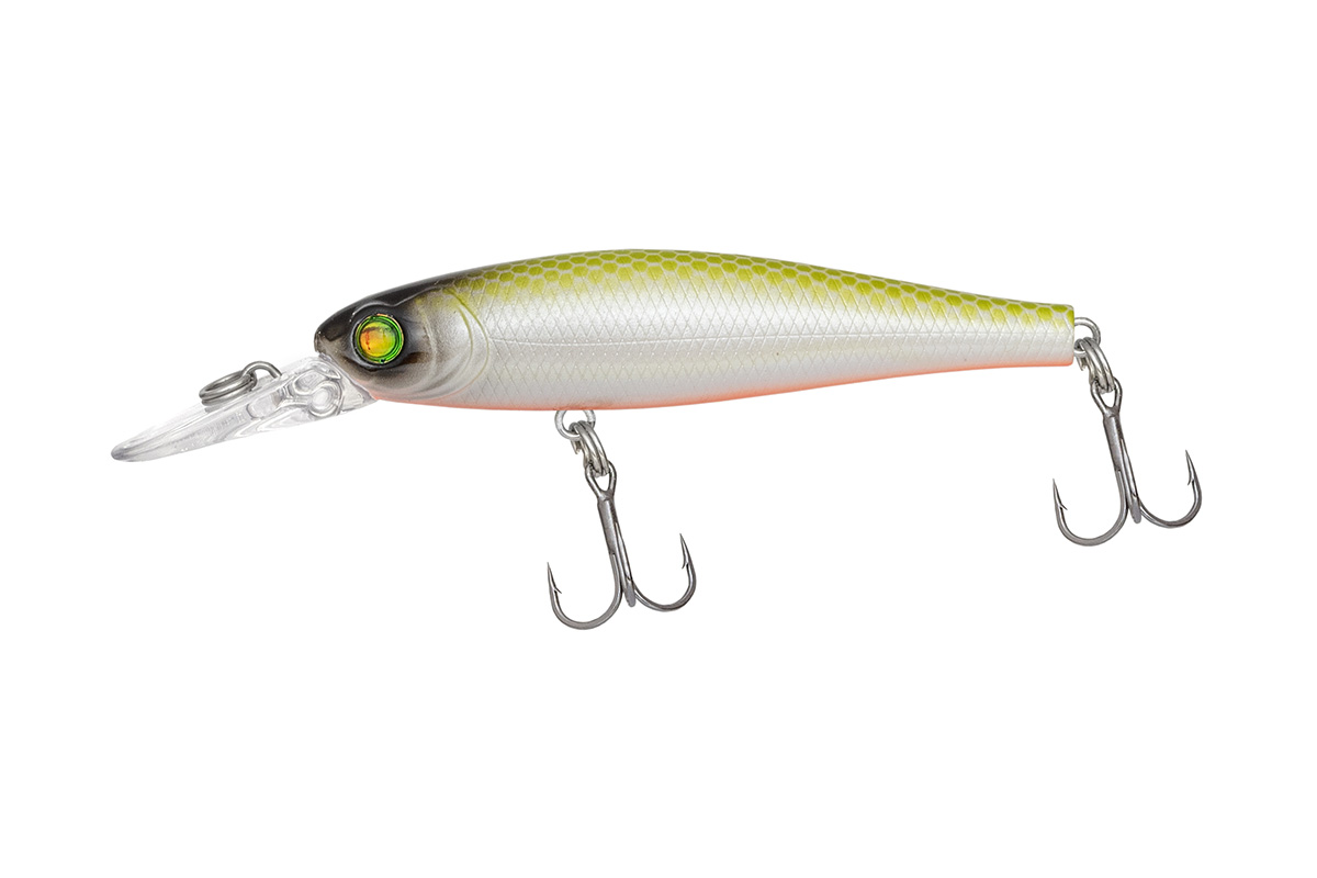 PZ SHOTGUN BLADE WOBBLER, 6,5 CM, 5,7 G, FLUO ZÖLD, FEHÉR, SÜLLYEDŐ